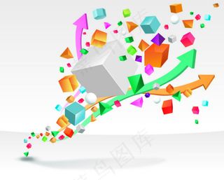 彩色箭头 彩色方块