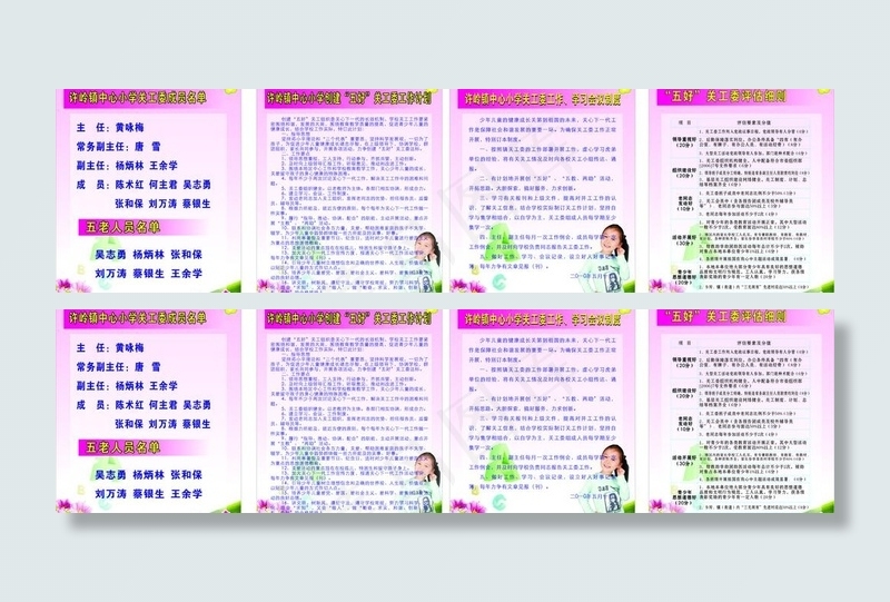 关工委工人制度图片cdr矢量模版下载