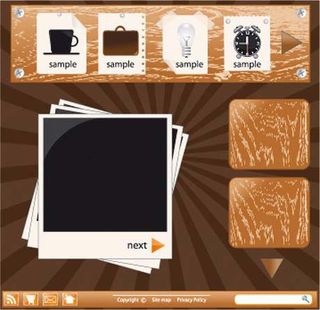 木纹质感网页模板素材