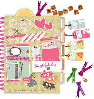 可爱造型书签设计矢量素材