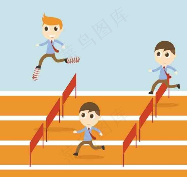 白领赛跑商务素材金融图片