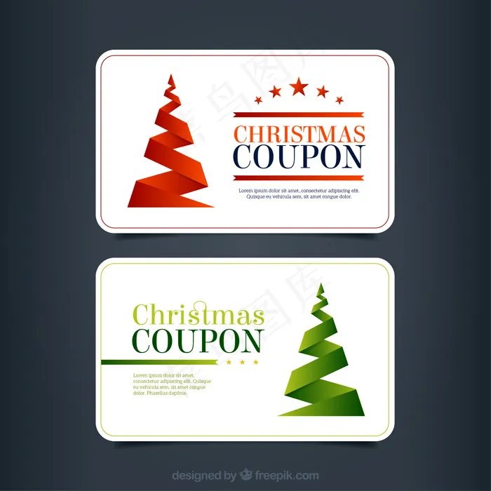 圣诞节折扣券ai矢量模版下载