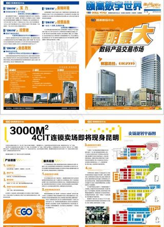 橙色dm招商宣传单张图片