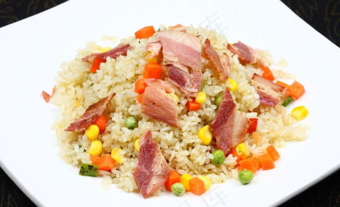 欧式培根炒饭图片