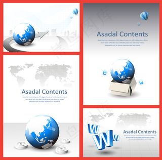 立体商务科技背景矢量素材