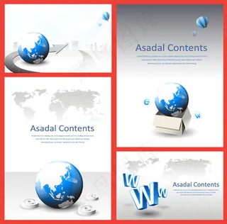 立体商务科技背景矢量素材