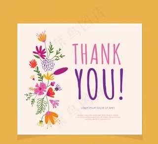 花卉装饰的卡片