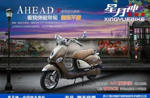 星月神电动车复古油画图片
