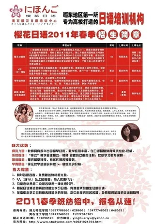 日语培训海报图片