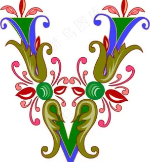 欧式花式字母-v图片