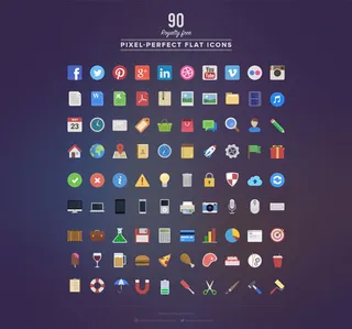 彩色扁平图标集合