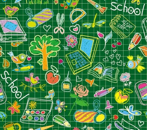 手绘文具用品图片eps,ai矢量模版下载