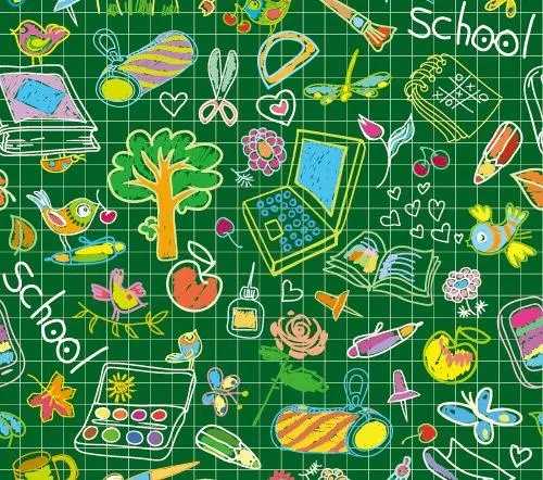 手绘文具用品图片eps,ai矢量模版下载