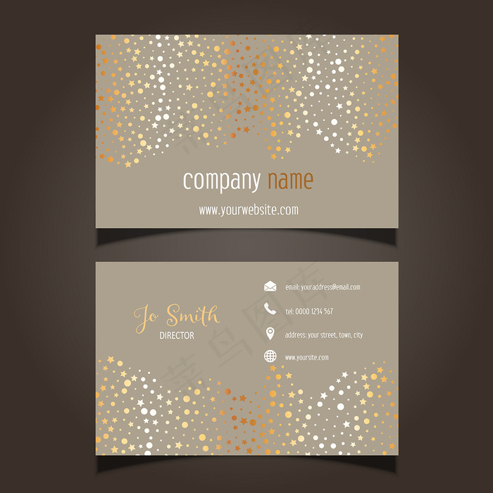 黑色蓝色IT科技大气名片