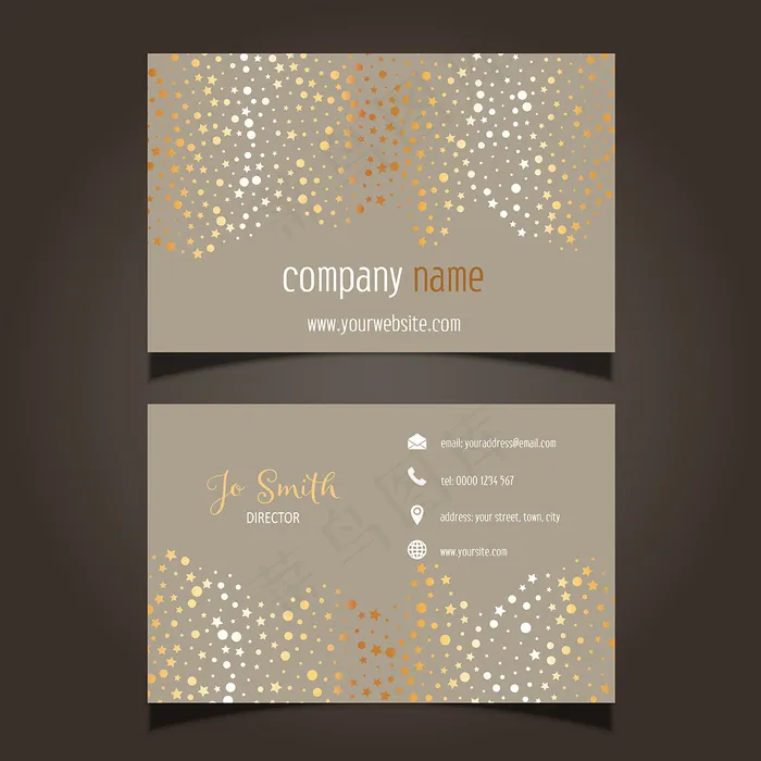 黑色蓝色IT科技大气名片