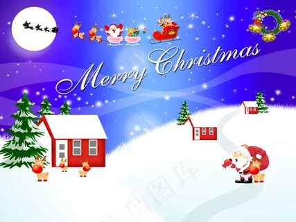 2011圣诞快乐PSD贺卡模板