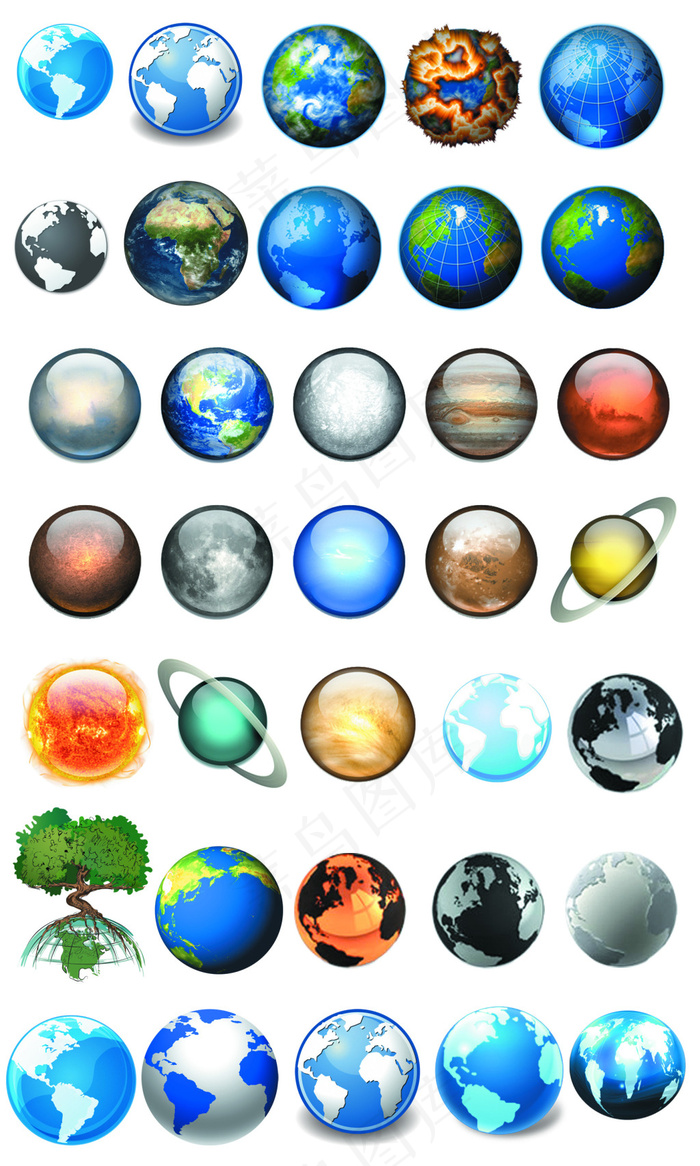地球矢量图