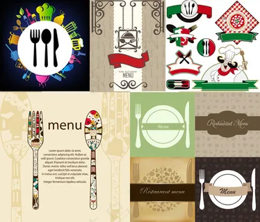 餐厅菜单矢量创意素材模板