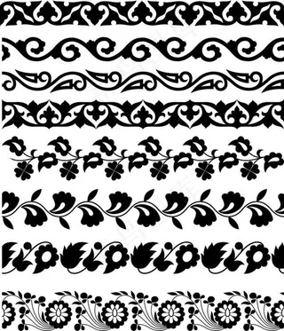 传统的花边图案02矢量