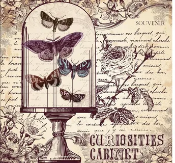 复古蝴蝶背景图片