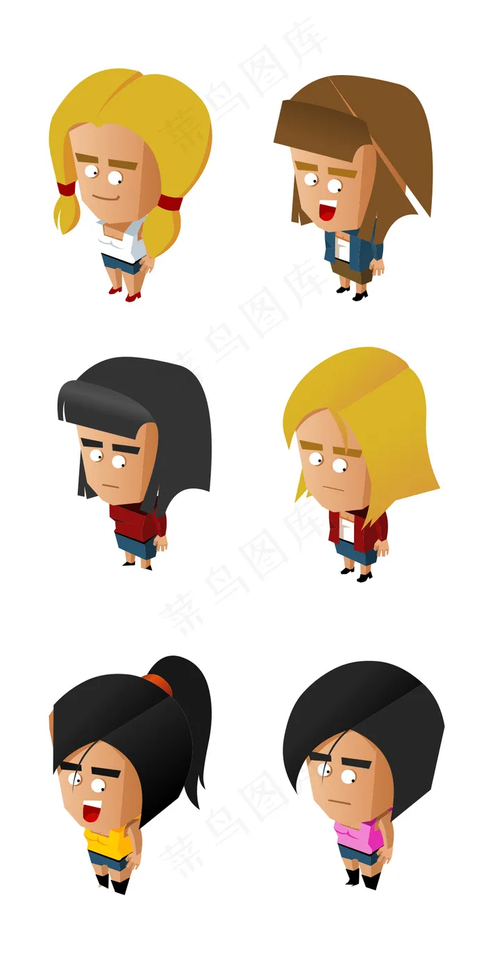 创意3D商务人物png素材图片psd模版下载