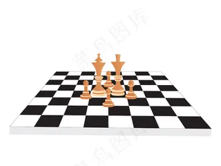 矢量棋盘和人物