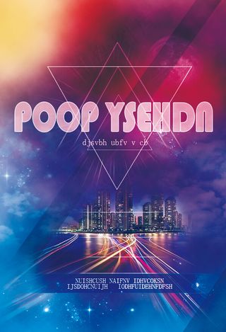 城市海报 炫彩背景