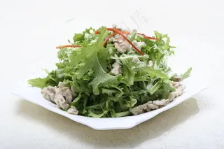 桃仁拌苦菊图片