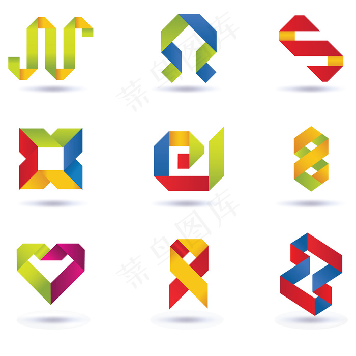 卡通动物形象矢量图