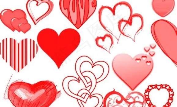 漂亮心形笔刷 下载