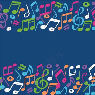 五线谱音乐乐符