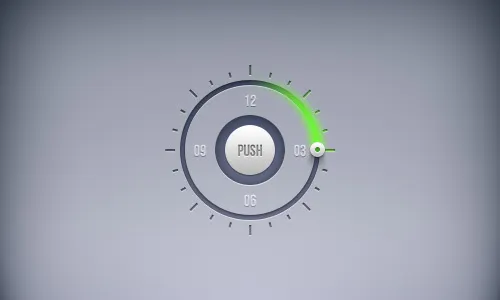 一款炫丽的计时器按钮PSD素材psd模版下载