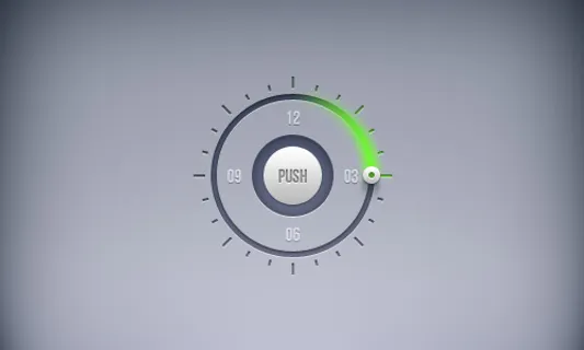 一款炫丽的计时器按钮PSD素材
