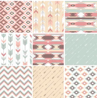 无缝管的几何图案在阿兹特克风格适合...