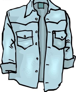 灰蓝色调衬衣设计