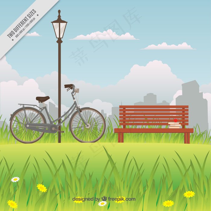 绿色背景矢量图