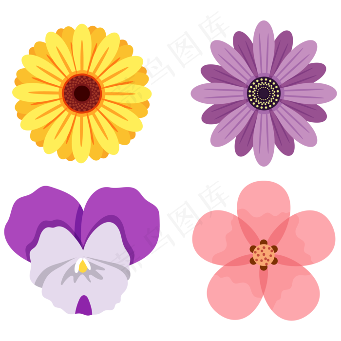 四朵花