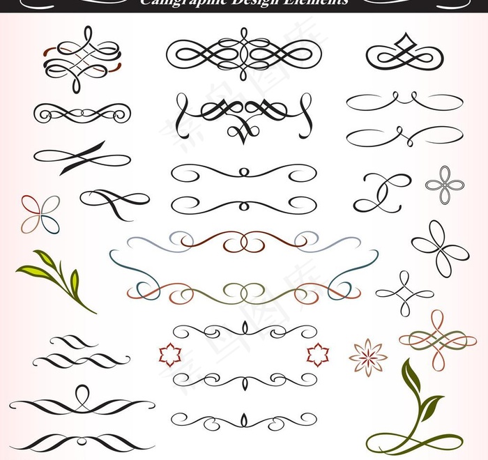 欧式花纹图片eps,ai矢量模版下载