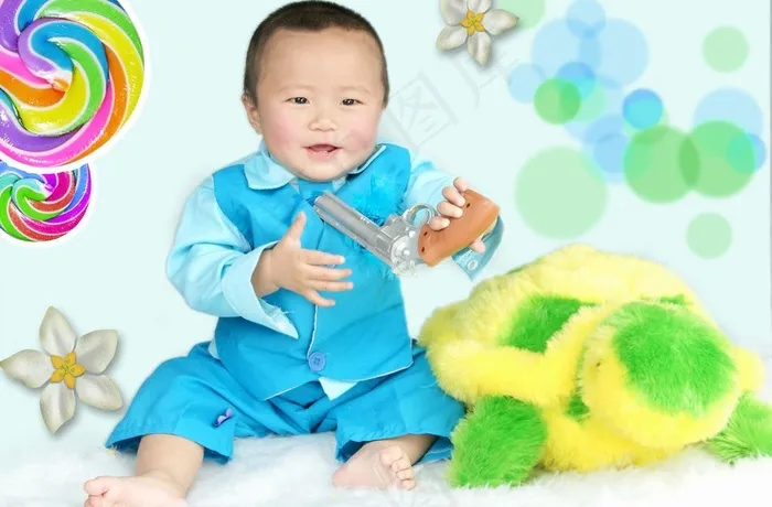 一岁儿童照片图片