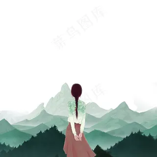 水墨复古文艺中国风主图素材