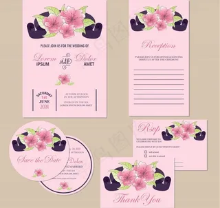 婚礼邀请卡图片