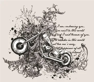 卡通摩托AI素材下载