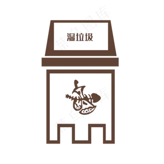 新垃圾分类湿垃圾桶,免抠元素
