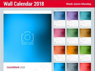 2019和2018狗年日历台历大合...