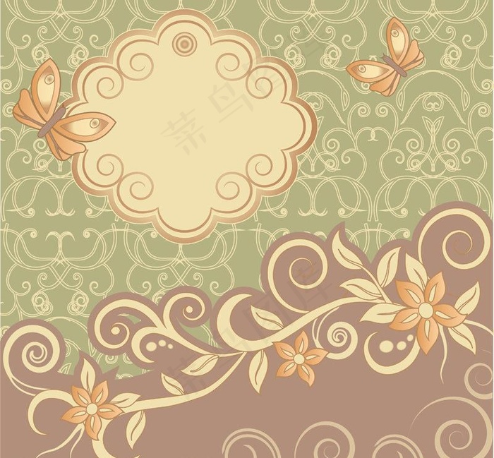 欧式花纹背景图片