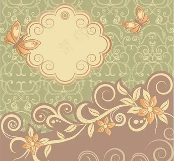 欧式花纹背景图片