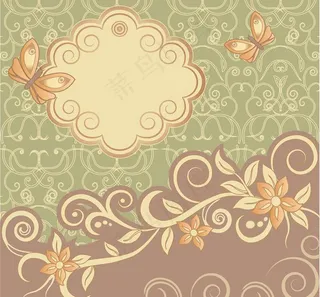 欧式花纹背景图片