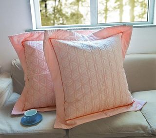 欧式浮雕绣花大靠枕图片