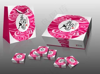 花好月圆唯美中秋月饼包装盒