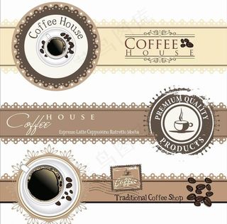 咖啡背景 咖啡花纹图片